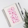 Stone -stencil background plastic "Flower buds" 13x13 cm