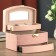 Casket to the leatherette for decorations chest "Pink" combined 13x15x21.5 cm