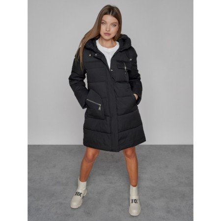 Coat insulated winter female, size 52, black color-9