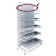 Rack panel, 35 × 90 cm, perforated, step 2.5 cm, white color
