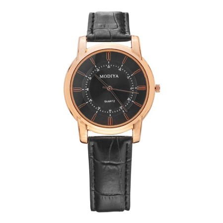 Men's wrist watch, d-3.8 cm, black strap-1