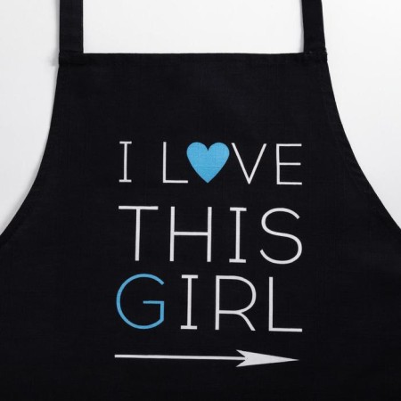 Apron Ethel I Love this Girl 60x70 cm, 100% cotton, reps 210 g/m2-3