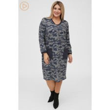 Women's dress, size 56, dark blue color