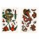 Talent school translated tattoos snake, with a skull
