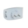 SP-2-W, 2 rosettes, 16 A, without salary, white, white