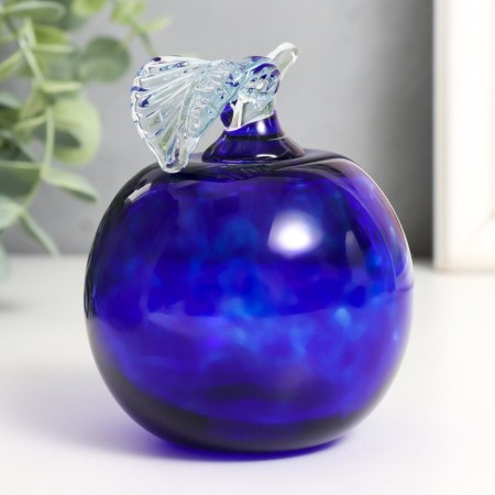 Souvenir Glass in glassbreaker "Blue apple" h 90 mm-3