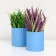 Set of round boxes 2B1, "blue", without a cover, 10 x 10 x10.5 cm