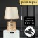 Table lamp with lampshade Risalux "Theodore", E14, 40 W, gold, 20 × 20 × 30.5 cm