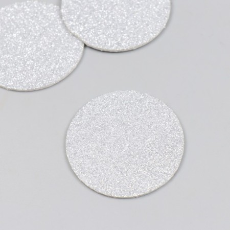 Decor "Snow Com" silver foam glitter 5 cm (set 5 pcs)