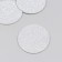 Decor "Snow Com" silver foam glitter 5 cm (set 5 pcs)
