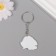Acryl keychain "Baby Bunny in a pajamas falls asleep" 2.9x3.4x0.3 cm