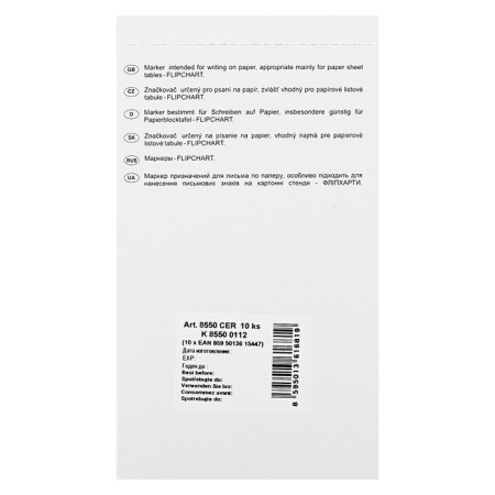 Flipchart marker 5.0 mm Centropen 8550 Flipchart, 2.5 mm line, black color-2