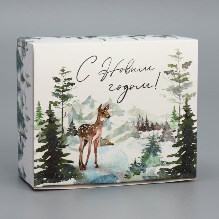 Box the team “Happy New Year!”, Deer, 12 x 10 x 5 cm, New Year-2