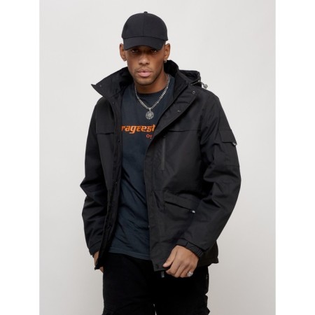 Sports male jacket, size 56, black color-3
