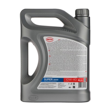 Motor oil Sintec Super 3000 10W-40, SG/CD, P/Synthetic, 4 L 600240-4