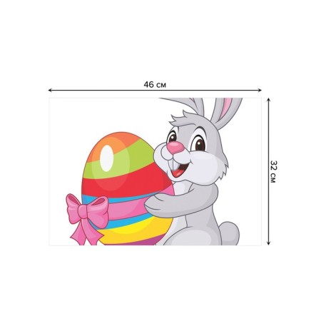 A set of napkins for setting the table "Easter egg in a ribbon", rectangular, size 32x46 cm, 4 pcs-2