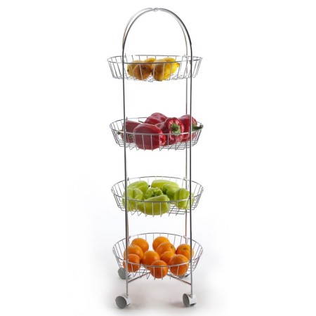 Class support stand, round, 4 tiers, chromium color