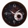 Watching clock, series: interior, "cup of coffee", smooth move, d-29 cm, brown
