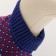 Sweater knitted with the ornament "Deer", Size L (DS 26, OG 32-42, Osh 22-32 cm), Blue
