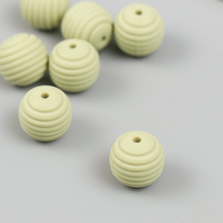 Busina silicone "Round with a beam" Herbal d = 1.5 cm