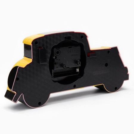 Clock - an alarm clock "Yellow car", with a suspension, D -7 cm, 24 x 4 x 11 cm, 3AAA-3