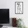 Panel Interior Metal "Women's Hands" Black 30x45 cm