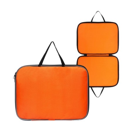 Folder with handles textile A4, 350 x 270 x 20 mm, calligrata "office", nylon 600D, two -tone Kant, orange-4