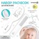 A set of hair combs 2 pcs. "Bear" Basic, white color