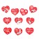 A set of compliments-wishes "10 love confessions", cats, 10 pcs. 11.4 x 14.5 cm