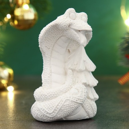 Figure for coloring "Snake with a Christmas tree", 8x6cm-2