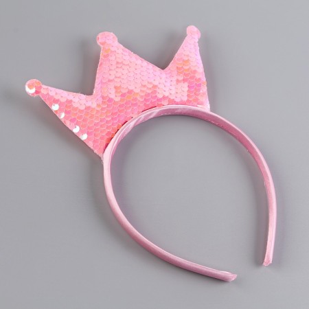 Carnival set "Stylish Princess": A rim, a pink dress with a crown, height 104 cm-9