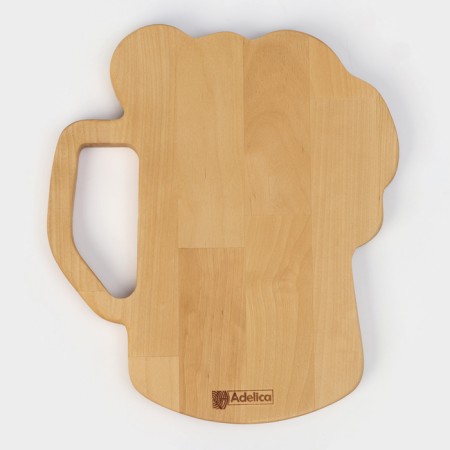 ADELICA exchange for serving beer, 2 sections, 25 × 22 × 1.8 cm, saturated with mineral oil, in a gift box, birch-5