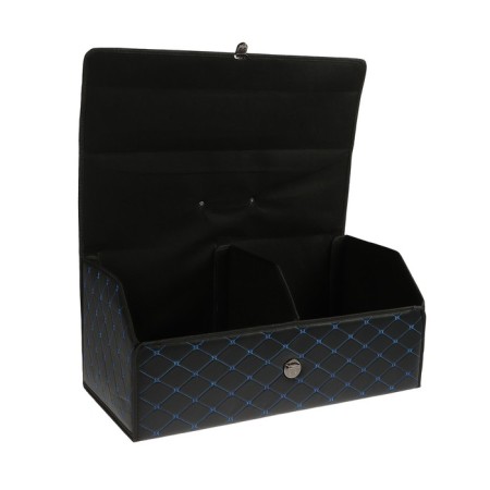 Organizer COFR in the trunk, 67 x 30 x 31 cm, eco-leather, black-blue-2