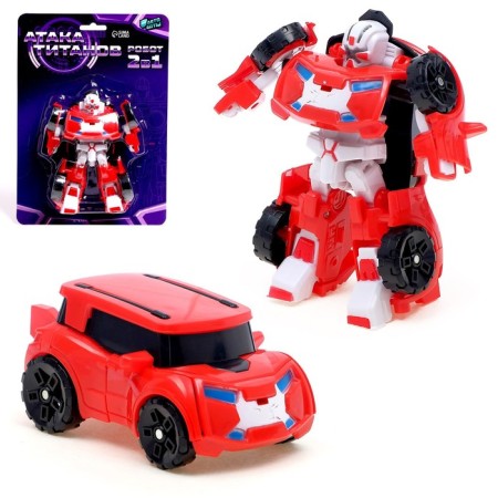 Autobot robot, transforms, red color