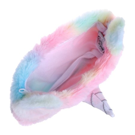 Penal soft 1 compartment, 120 x 230 mm, flat, fur, calligrata "unicorn"-4