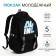 Youth backpack from lightning textiles, 5 pockets, black color