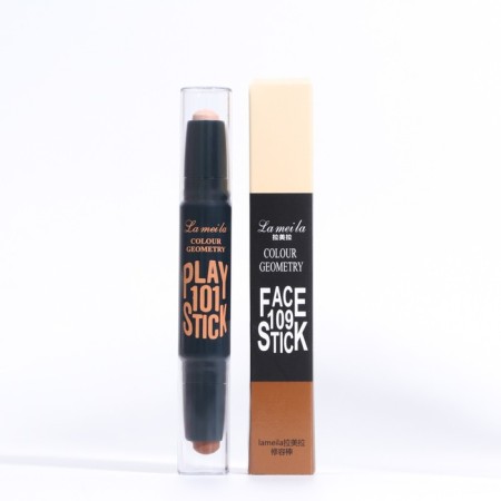 Cont around the face for a double: Contour and highlighter-5