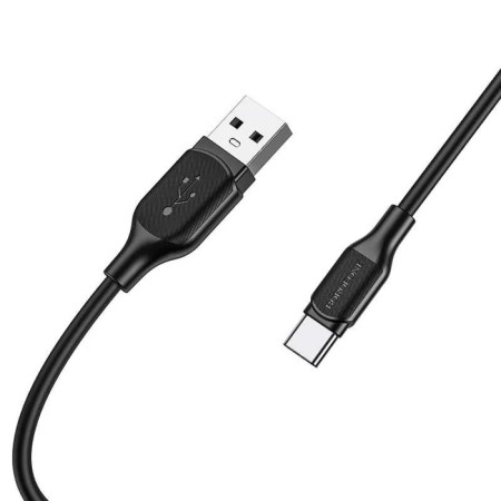 Cable Borofone BX42, Type -C - USB, 3 A, 1 m, tPE braid, black-1