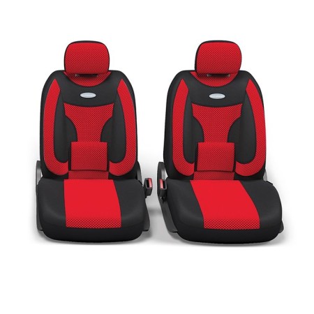 Autoshekhli universal Autoprofi Extra Comfort, ECO-1105 BK/RD (M), molded velor, set of 11 objects, black/red color-1