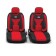 Autoshekhli universal Autoprofi Extra Comfort, ECO-1105 BK/RD (M), molded velor, set of 11 objects, black/red color