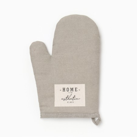 Ethel "Home" mittens, gray color, 26x16 cm, 50%HL, 50%flax-1