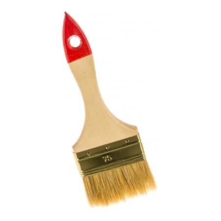 Brush Flat bison 01099-075_z01, light bristle, wooden pen, 75mm