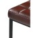 Har lobe metal stool/eco -leather, black/brown 34x34x65 cm