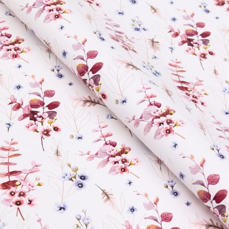 Glossy packaging paper "watercolor flowers", 1 sheet, 70 × 100 cm-3