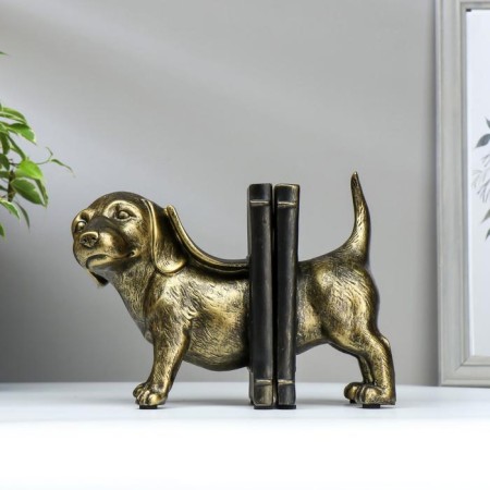 Holders for books "Bronze Dog" set 2 pcs 15.5x21x11 cm-2