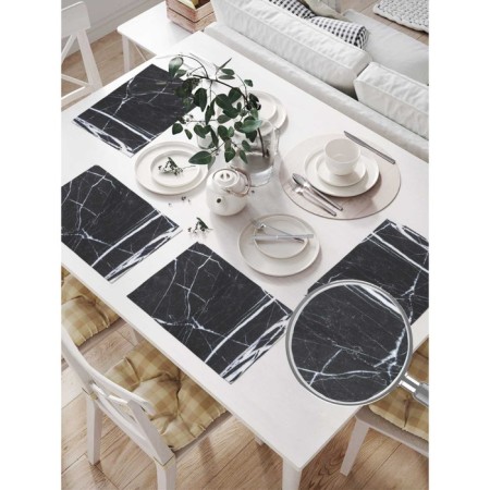 A set of napkins for setting the table "Steps on marble", rectangular, size 32x46 cm, 4 pcs-1