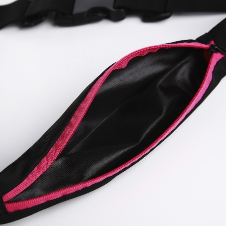 Waist bag for a zipper, black/pink color-4