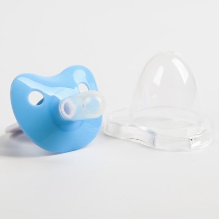 Silicone dummy anatomical with a cap, from 0 - 3 months, the color of the blue-1