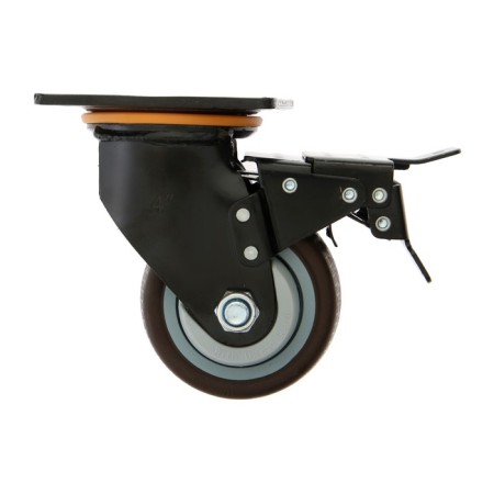 Wheel for transp. Tagging tundra tundra, d = 100 mm, on the predpart, with stopping, TPR 9917 coating-1