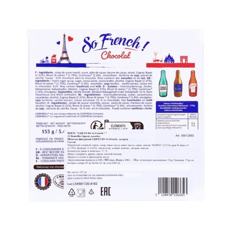 New Year. Figure chocolate Liqueurs so french!, With alcohol filling, 13 g-3